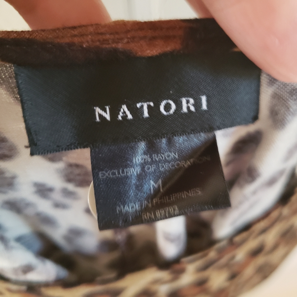 Natori Leopard Print Maxi Dress Medium - Picture 4 of 7